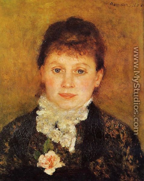 Woman Wearing White Frills - Pierre Auguste Renoir