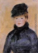 Woman With A Blue Blouse - Pierre Auguste Renoir