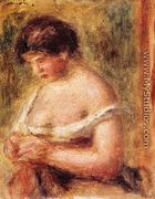 Woman With A Corset - Pierre Auguste Renoir