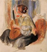Woman With Guitar - Pierre Auguste Renoir