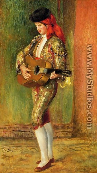Young Guitarist Standing - Pierre Auguste Renoir