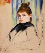Young Woman With A Bun In Her Hair - Pierre Auguste Renoir