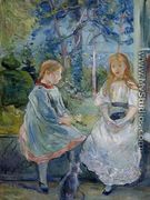 Little Girls At The Window (Jeanne And Edma Bodeau) - Berthe Morisot