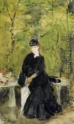 Young Lady Seated On A Bench - Berthe Morisot
