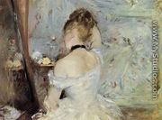 Young Woman At The Mirror Aka Young Girl Getting Dressed  Seen From The Back - Berthe Morisot