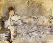 Young Woman In Grey Reclining - Berthe Morisot