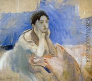 Young Woman Leaning On Her Elbows - Berthe Morisot