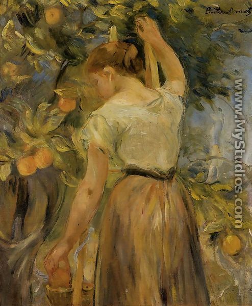 Young Woman Picking Oranges - Berthe Morisot