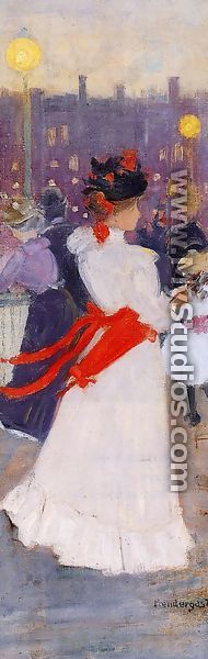Lady With A Red Sash - Maurice Brazil Prendergast