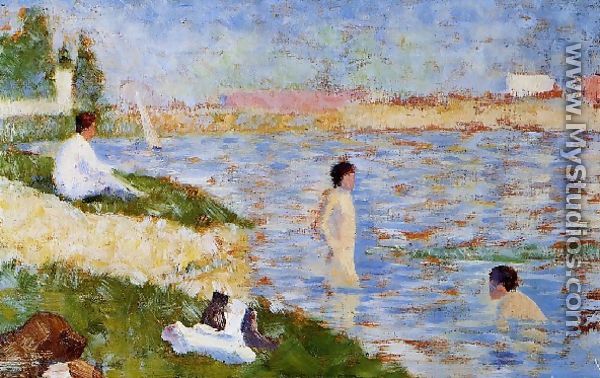 Bathers In The Water - Georges Seurat