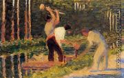 Men Laying Stakes - Georges Seurat