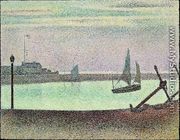 The Channel At Gravelines  Evening - Georges Seurat