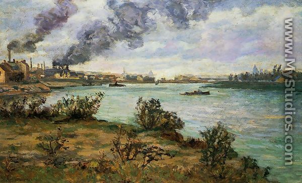 The Confluence Of The Seine And Marne At Ivry - Armand Guillaumin