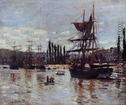 Boats At Rouen - Claude Oscar Monet