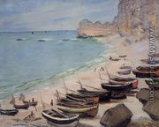 Boats On The Beach At Etretat - Claude Oscar Monet