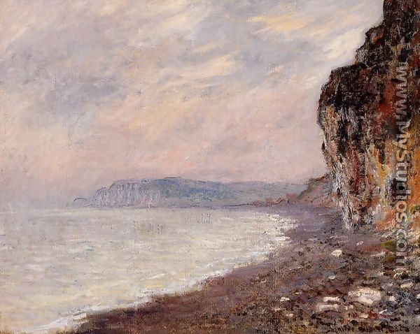 Cliffs At Pourville In The Fog - Claude Oscar Monet