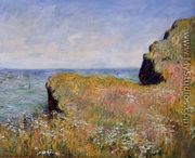 Edge Of The Cliff  At Pourville - Claude Oscar Monet