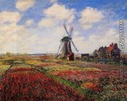 Field Of Tulips In Holland - Claude Oscar Monet