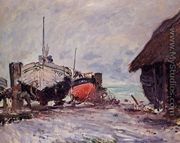 Fishing Boats At Etretat - Claude Oscar Monet