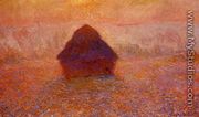 Grainstack  Sun In The Mist - Claude Oscar Monet