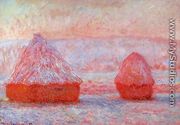 Grainstacks At Giverny  Morning Effect - Claude Oscar Monet