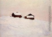 Houses In The Snow  Norway - Claude Oscar Monet