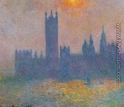 Houses Of Parliament  Effect Of Sunlight In The Fog - Claude Oscar Monet