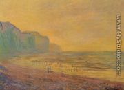 Low Tide At Pourville  Misty Weather - Claude Oscar Monet