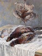 Pheasants  Woodcocks And Partridges - Claude Oscar Monet