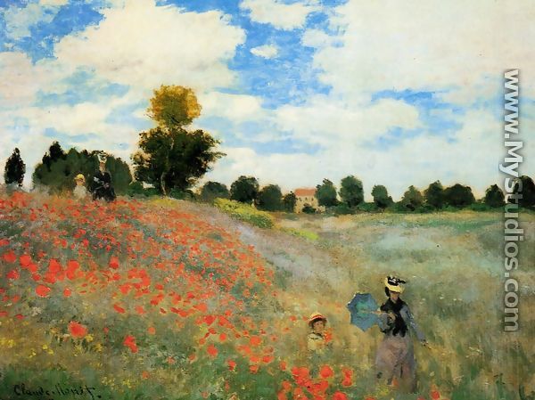 Poppies At Argenteuil - Claude Oscar Monet