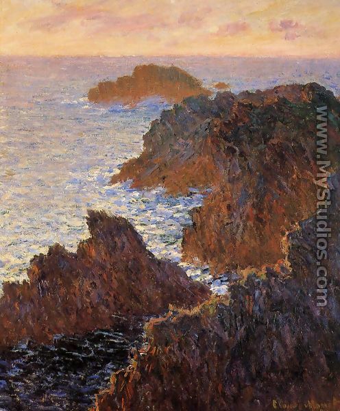Rocks At Belle Ile  Port Domois - Claude Oscar Monet