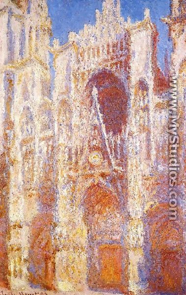 Rouen Cathedral  The Portal In The Sun - Claude Oscar Monet