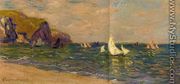 Sailboats At Sea  Pourville - Claude Oscar Monet