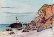 Saint Adresse  Beached Sailboat - Claude Oscar Monet