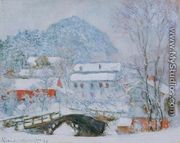 Sandviken Village In The Snow - Claude Oscar Monet