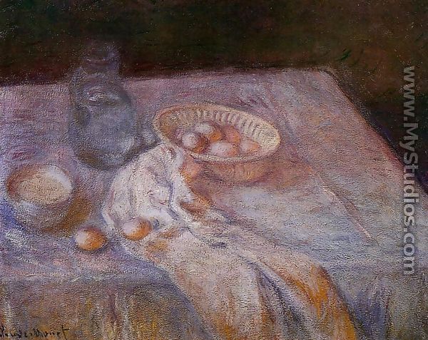 Still Life With Eggs - Claude Oscar Monet