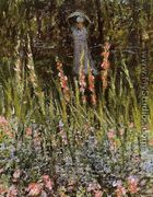 The Garden  Gladioli - Claude Oscar Monet