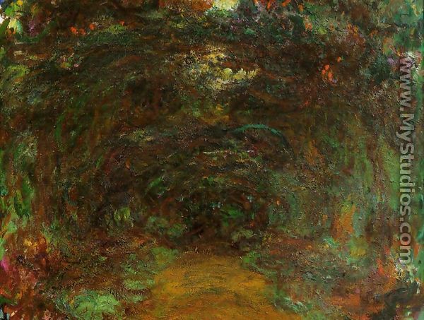 The Path Under The Rose Trellises  Giverny2 - Claude Oscar Monet