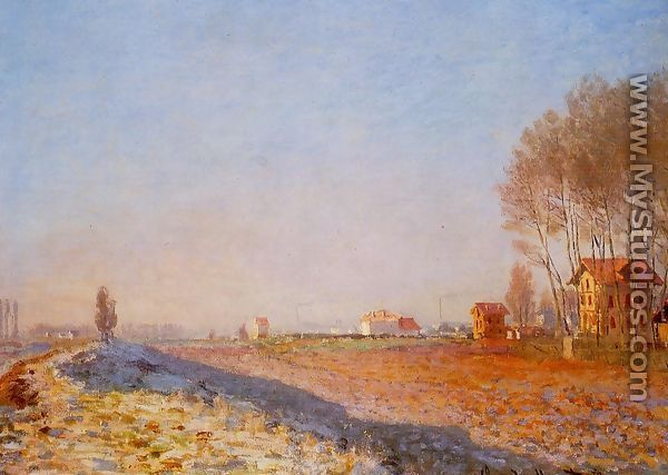 The Plain Of Colombes  White Frost - Claude Oscar Monet