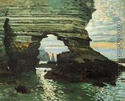 The Porte D Amont  Etretat - Claude Oscar Monet
