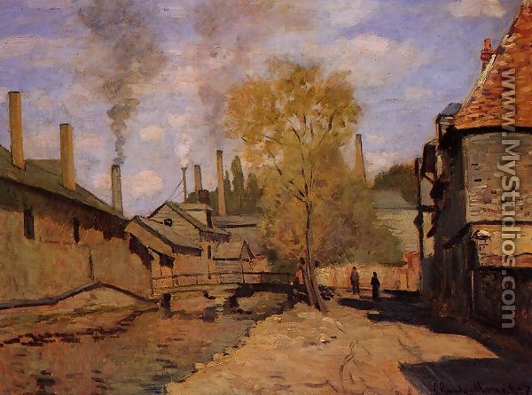 The Robec Stream  Rouen Aka Factories At Deville  Near Rouen - Claude Oscar Monet