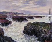 The Rocks At Pourville  Low Tide - Claude Oscar Monet