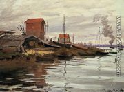 The Seine At Le Petit Gennevilliers - Claude Oscar Monet