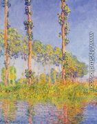 Three Poplar Trees  Autumn Effect - Claude Oscar Monet
