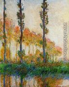 Three Trees In Autumn - Claude Oscar Monet