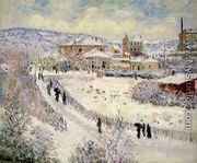 View Of Argenteuil In The Snow - Claude Oscar Monet