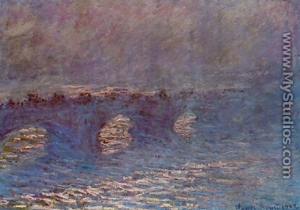 Waterloo Bridge  Effect Of Sun In The Mist - Claude Oscar Monet