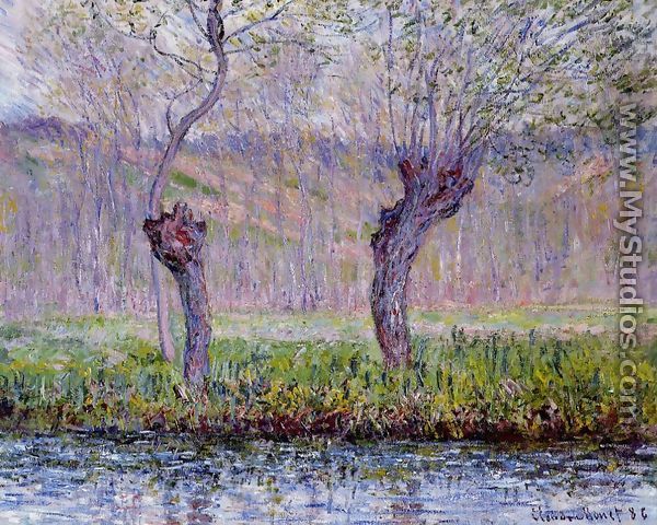 Willows In Springtime - Claude Oscar Monet
