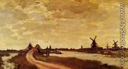 Windmills At Haaldersbroek  Zaandam - Claude Oscar Monet