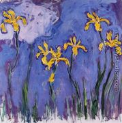 Yellow Irises With Pink Cloud - Claude Oscar Monet